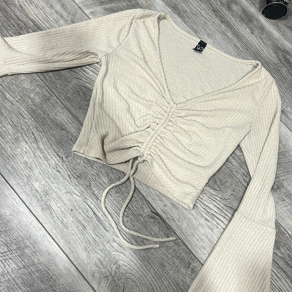 Knit Crop top with bell sleeves